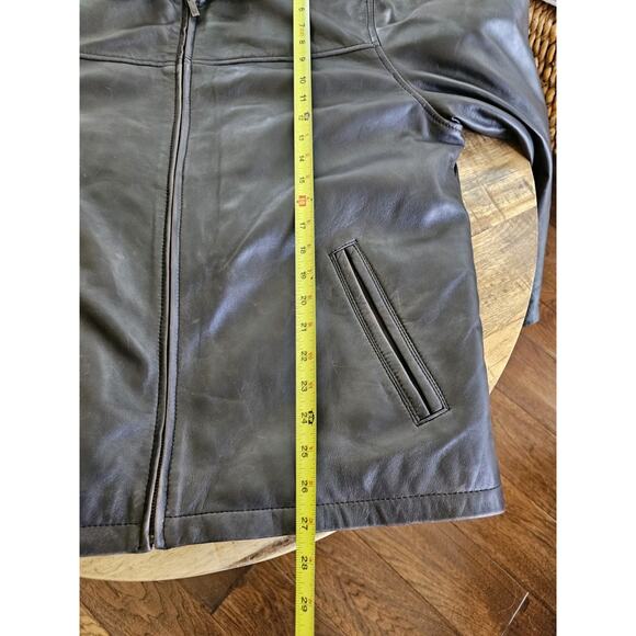 Chaps Ralph Lauren Vintage Soft Leather Jacket Men’s Size L - Picture 5 of 10